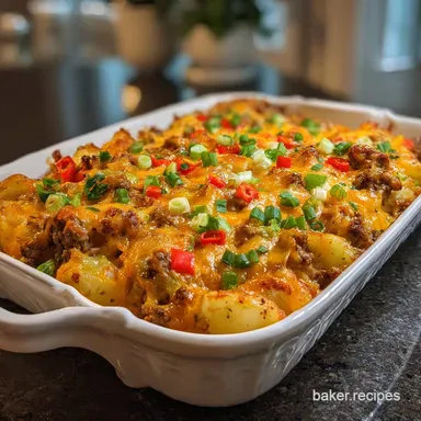 cheesy ground beef potato dinner casserole Make-Ahead