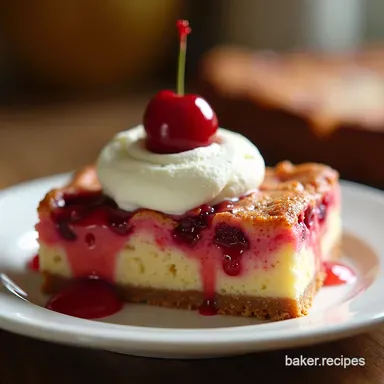 Cherry Cheesecake Dream Dump Cake Easiest Recipe Ever Recipe Card