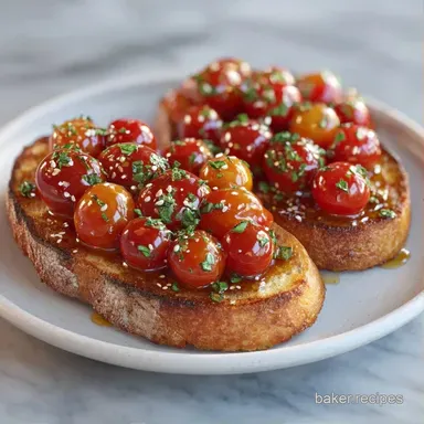 Cherry Tomato Bruschetta in 40 Minutes Recipe Card