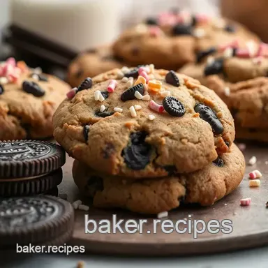 Chewy Oreo Sprinkle Cookies: Bake Delicious Treats with Sprinkles! Recipe Card