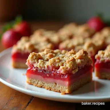 The Best Easy Strawberry Oatmeal Bars Recipe for Tea Time Recipe Card