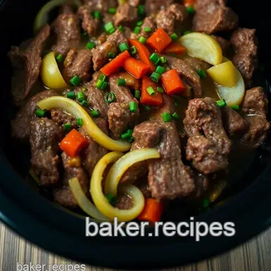 Chicago Italian Beef Recipe: Slow Cooker Heaven! Recipe Card