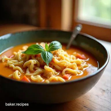 My GoTo Soup for Sickness Chicken Noodle Rescue Recipe Card