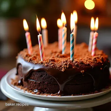 Easy Chocolate Birthday Cake Decoration My GoTo Recipe Card