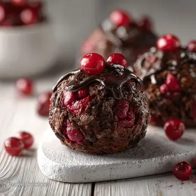 Chocolate Cherry Brownie Bombs in 35 Minutes
