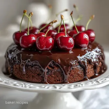 Chocolate Cherry Cake Ready in 45 Minutes Recipe Card