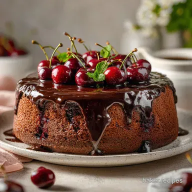 Chocolate Cherry Cake Ready in 45 Minutes