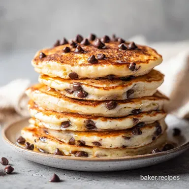 Chocolate Chip Greek Yogurt Pancakes for 4 Servings
