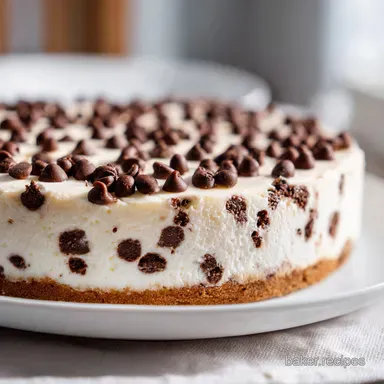 Chocolate Chip No Bake Cheesecake for 12 Servings