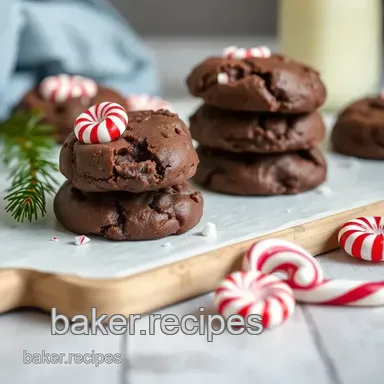 Indulgent Bake Chocolate Fudge Cookies with Peppermint: A Holiday Delight Recipe Card