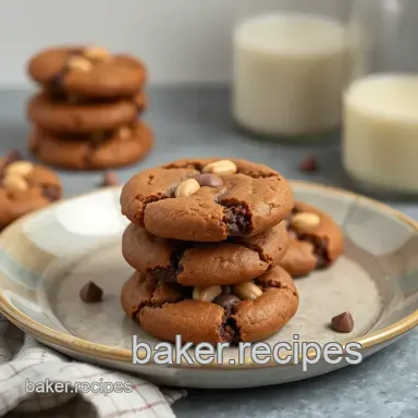 Bake Chocolate Peanut Butter Bliss Cookies Recipe Card