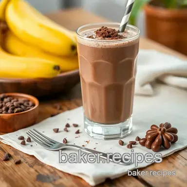 Indulgent Blend Chocolate Banana Smoothie Delight: A Quick & Easy Treat Recipe Card