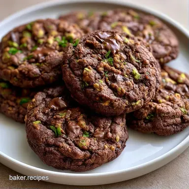 Chocolate Zucchini Cookies for 36 Recipe Card
