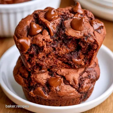 Chocolate Zucchini Muffins for 12 Recipe Card
