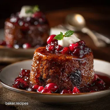 Christmas Desserts: Cranberry Clementine Sticky Toffee Pudding