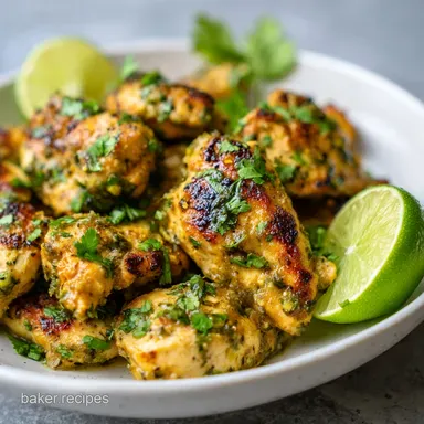 Cilantro Lime Chicken for 4 Servings Recipe Card