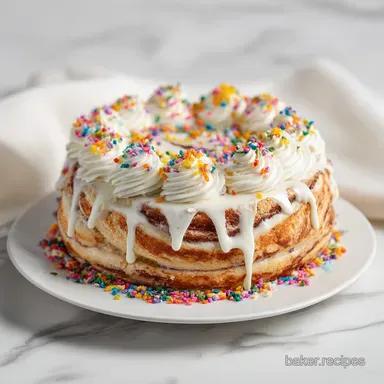 Cinnamon Roll Layer Cake: 3-Layer Sponge with Cream Cheese