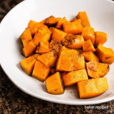 My GoTo Cinnamon Roasted Butternut Squash So Easy Recipe Card
