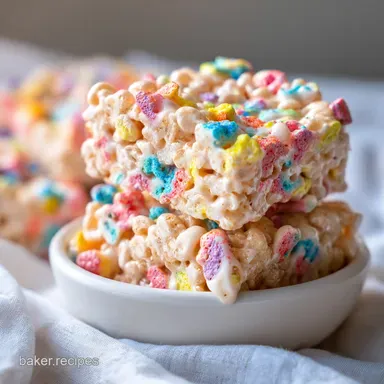 Circus Animal Cookie Rice Krispie Treat in 20 Minutes Recipe Card