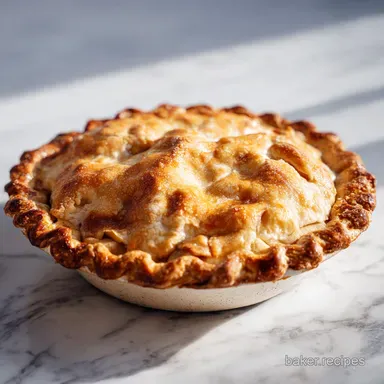 Classic Apple Pie with Flaky Crust for 10 Servings Recipe Card