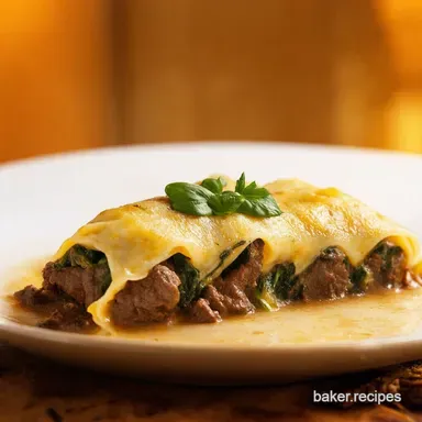 Classic Cannelloni Recipe Beef Spinach Delight Recipe Card