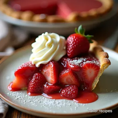 Easy Fresh Strawberry Pie Summer Dessert Perfection Recipe Card