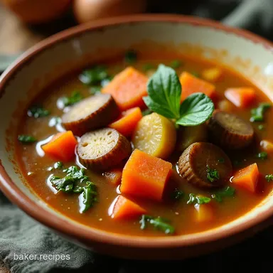 Classic Irish Vegetable Soup Hearty Easy Comfort Food Recipe Card