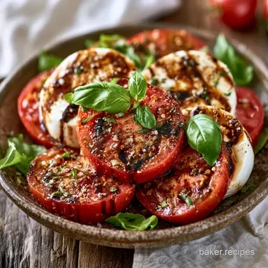 Classic Tomato Caprese Salad for 4 Recipe Card