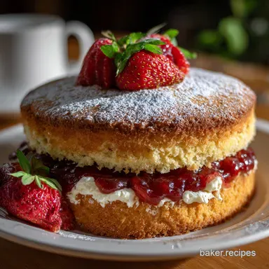 Cake Baking: Mastering the Classic Victoria Sponge Recipe Recipe Card