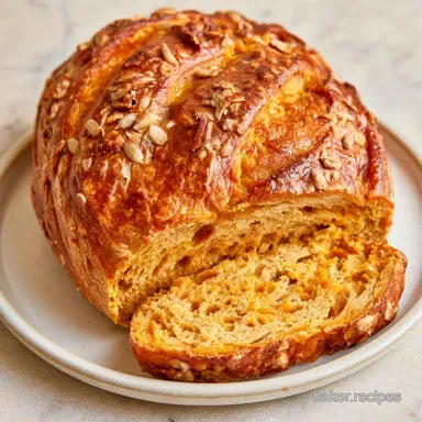 Pumpkin Sourdough with Mahogany Crust Recipe Card