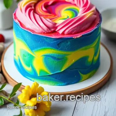 Delightful Bake Colorful Cake with Fun Tie-Dye Swirls: A Vibrant Celebration Treat Recipe Card