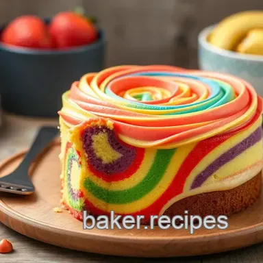Delightful Bake Colorful Cake with Fun Tie-Dye Swirls: A Vibrant Celebration Treat