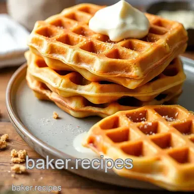 Cook Buttermilk Waffles Light & Fluffy Recipe Card