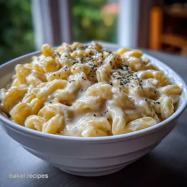 Cottage Cheese Alfredo Recipe: High-Protein Creamy Pasta Recipe Card