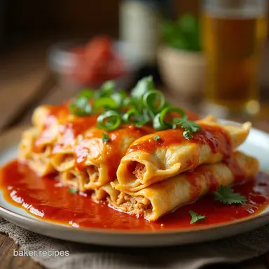 Protein Powerhouse Cottage Cheese Chicken Enchiladas Recipe Recipe Card