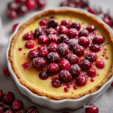 Cranberry Custard Pie: No-Stir Filling