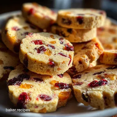 Cranberry Orange Shortbread Cookies Recipe: Baked Golden Recipe Card