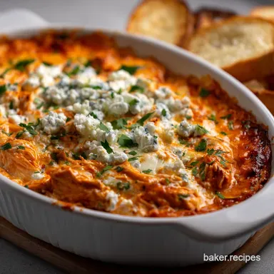 Buffalo Chicken Dip: The Ultimate Creamy Baked Game Day Recipe Recipe Card