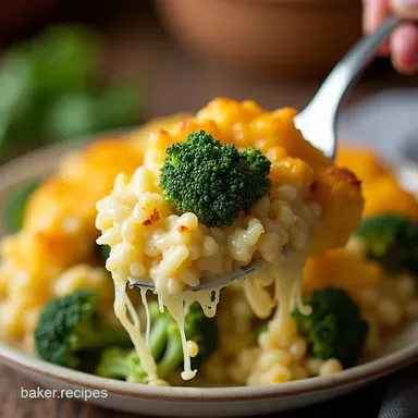 Cheesy Broccoli Rice Casserole Nans Comfort Food Elevated Recipe Card