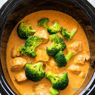 Easy Chicken Broccoli Crockpot Recipe Creamy Comfort Recipe Card
