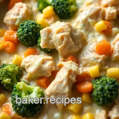 How to Make My Grandmother's Creamy Chicken Casserole in One Dish Recipe Card