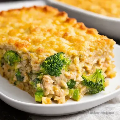 Creamy Chicken Broccoli Rice Casserole Family Favorite Recipe Card