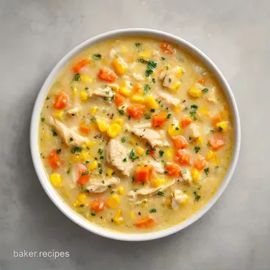 Chicken Corn Chowder in 40 Minutes Recipe Card