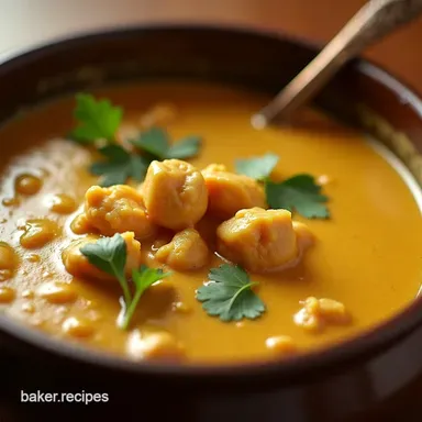 The Rajs Comfort Rich Creamy Chicken Mulligatawny Soup Recipe Card