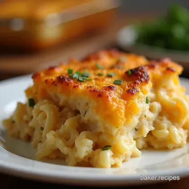 Easy Hashbrown Chicken Casserole Recipe with Sour Cream Comfort Bake Recipe Card