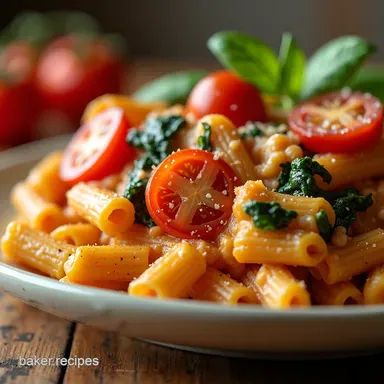 Creamy Tomato Pasta Bake Potluck Perfection Recipe Card