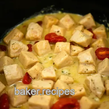 Creamy Tuscan Chicken Crock Pot: Easy Italian Dinner! Recipe Card