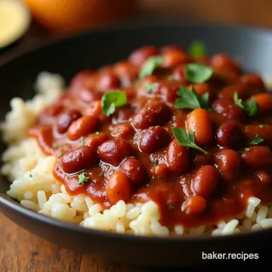 Creole Slow Cooker Red Beans and Rice Recipe Easy Recipe Card