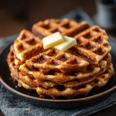 Keto Waffles Recipe: Crisp, Fluffy Low Carb Almond Flour Waffles Recipe Card