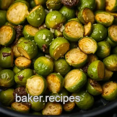 Easy & Crispy Brussels Sprouts Air Fryer Recipe with Garlic & Parmesan Recipe Card